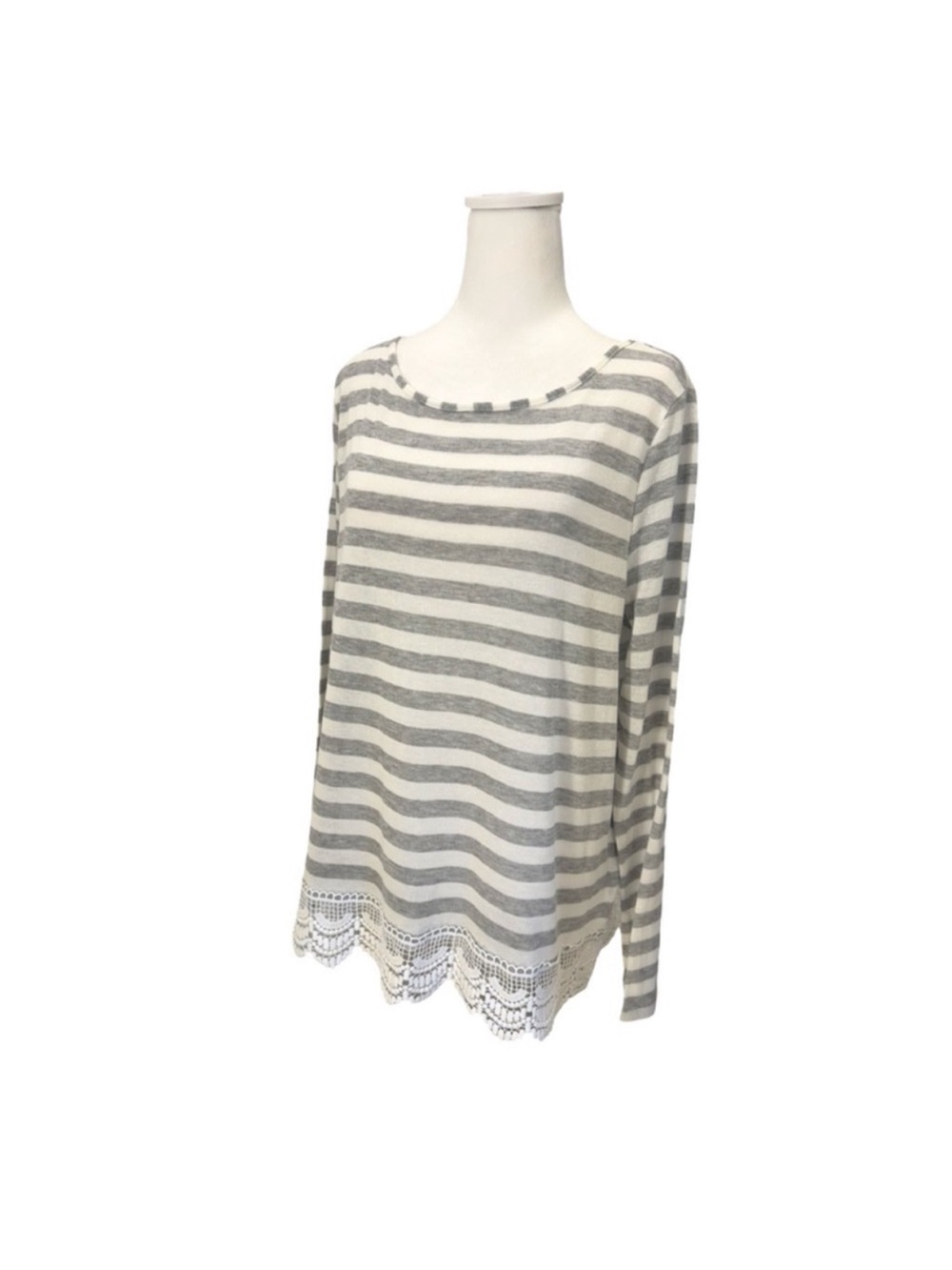 New INC International Concepts Lace Long Sleeve Shirt